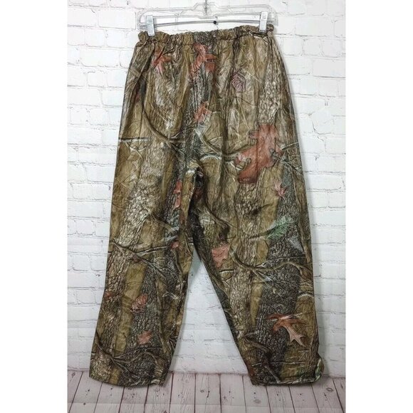 Huntworth Camouflage Rain Pants Elastic Waist Waterproof Men Large PVC Material - Picture 1 of 8